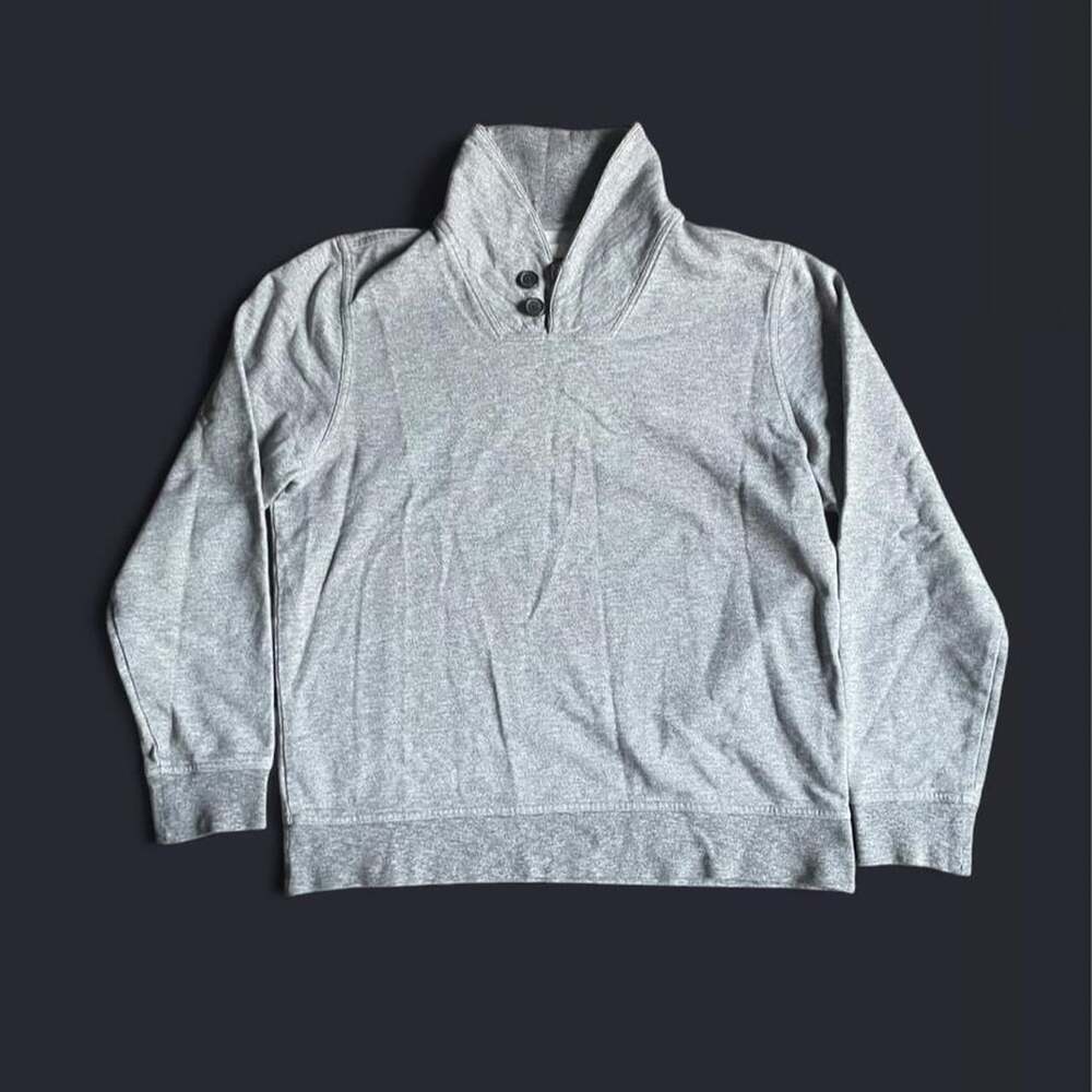 Billy Reid Shawl Sweater Mens Large Gray Heather Pullover
